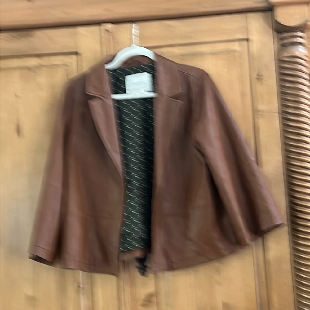 Faux leather jacket, S